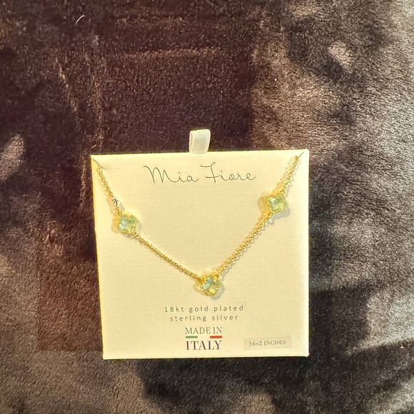 Mia Fiore | 18k gold plated sterling silver pendent necklace NWT - Picture 2 of 7